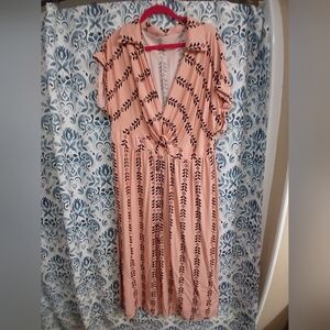 SHEIN Pink and Black Maxi Dress